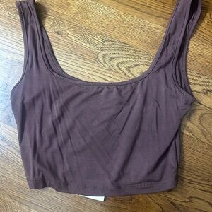 SHEIN Basics Brown Cropped Tank